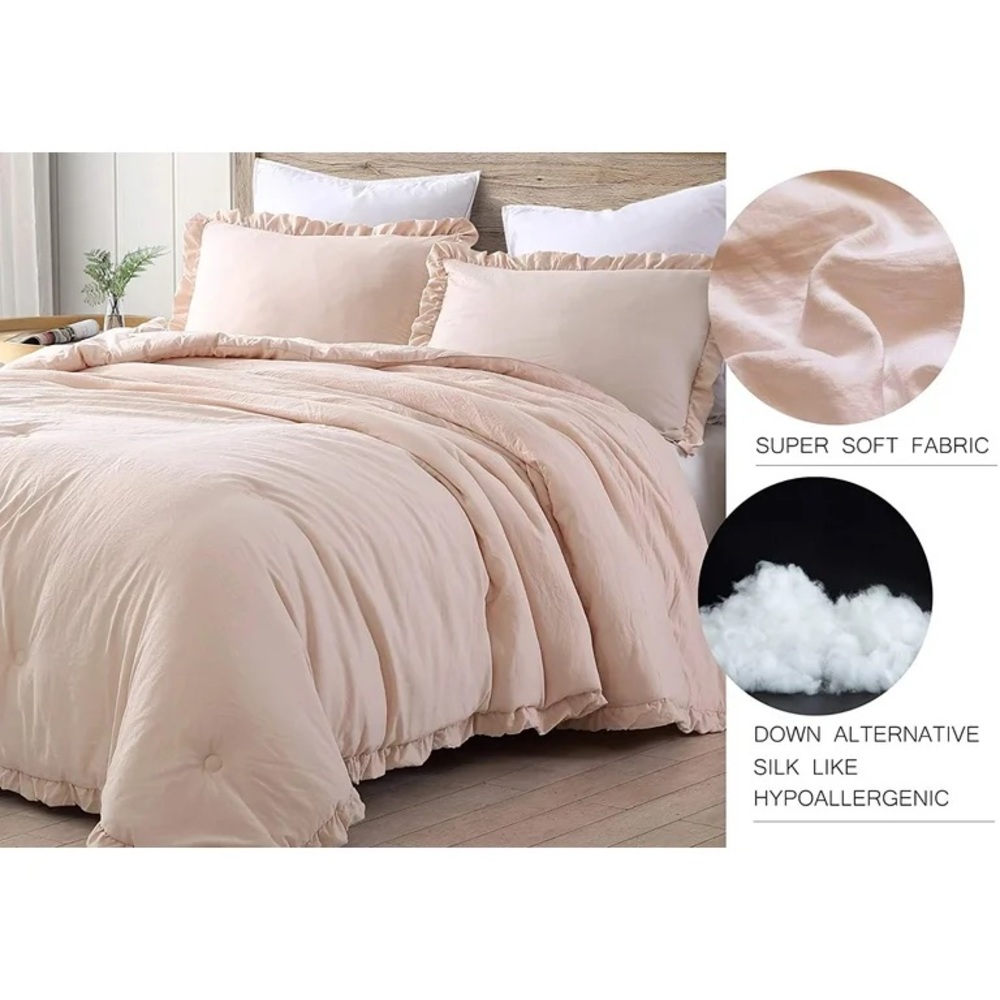 Elegant blush queen 3 piece Bedding Set